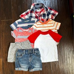 Boys’ Short Sleeve Tops & Bottoms Bundle (12M)